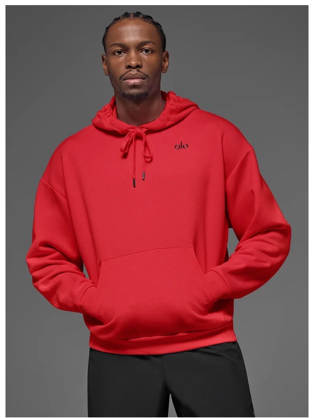 ALO Accolade Men’s Red Pullover Hoodie sz XL